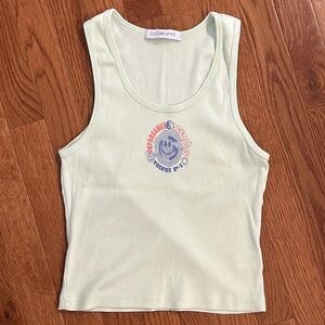 Daydreamer Women’s Green Tank Top Size Small